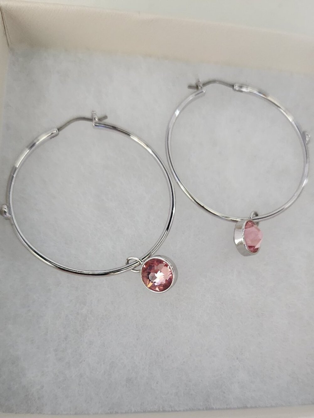 Touchstone Crystal Change is Good Interchangeable Silver Hoop Earrings